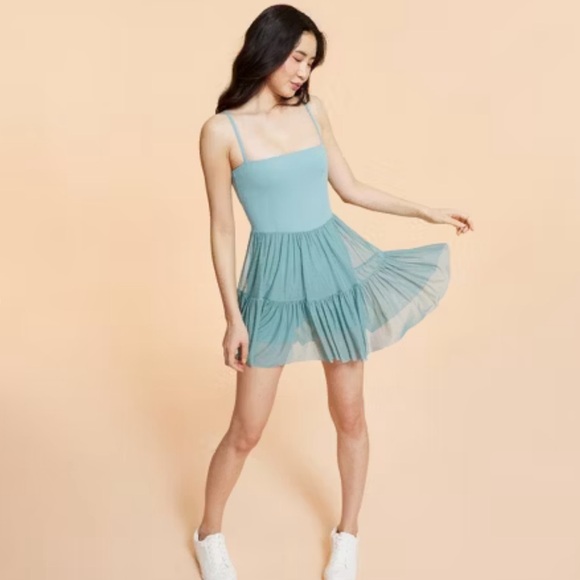 NWOT Blogilates Women's Ballerina Active Dress, XS Teal Blue - Picture 3 of 5